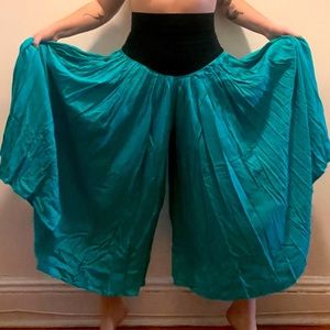 Vintage Super Wide Leg Culotte High Waist Corset Pants